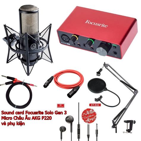 Combo Focusrite Solo Gen Micro Akg P V Ph Ki N