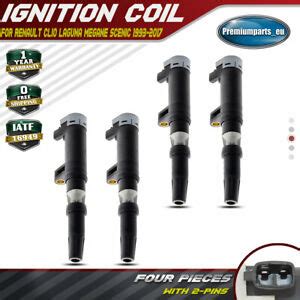 4x Ignition Coils For Renault Clio Laguna Megane Scenic 1 4L 1 6L 1 8L