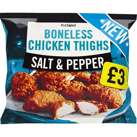 Iceland Salt And Pepper Boneless Chicken Thighs 600g Chicken