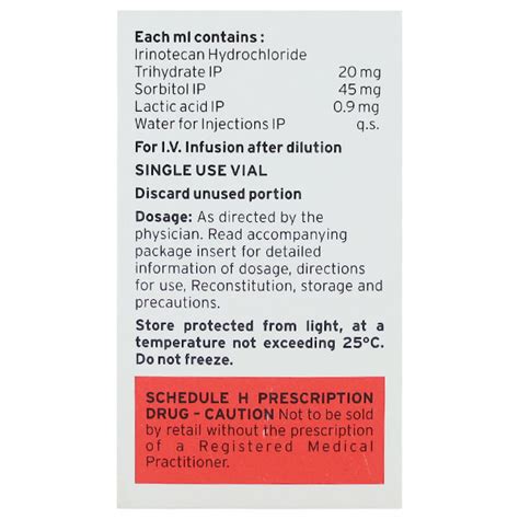 Irinotel 40mg Injection 2ml Price Uses Side Effects Netmeds