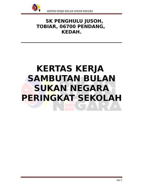 Kertas Kerja HARI Sukan Negara 2022 SK PENGHULU JUSOH TOBIAR 06700