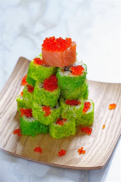 Maki Sushi Roll For Christmas Stock Image Image Of Cuisine