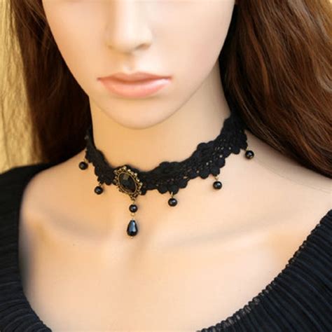 Elegant Black Lace Choker Necklace Victorian Inspired Choker