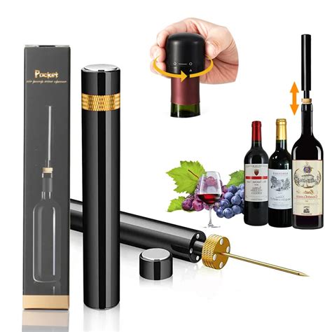 Pompe à pression d air ouvre bouteille de vin Portable en acier