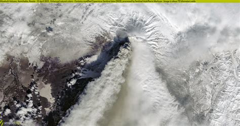 Shiveluch Volcano Kamchatka Russia April A Photo On