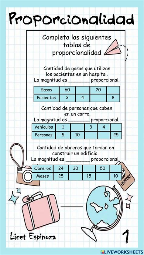 Proporcionalidad Directa Ejercicios