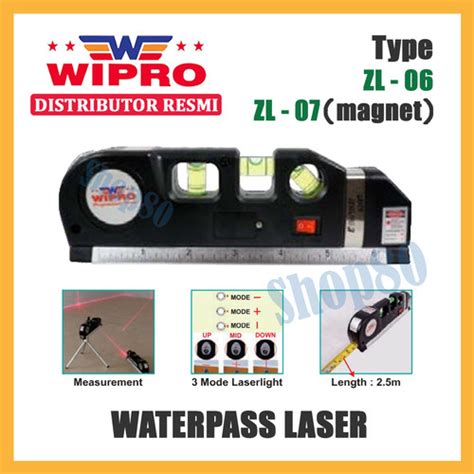 Jual Wipro Waterpass Red Laser Magnet Waterpas Water Pass Pas Tanpa