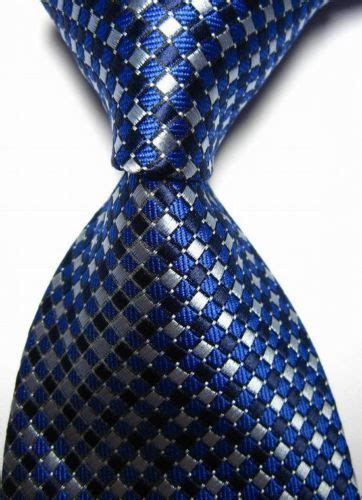 New Classic Polka Dot Dark Blue White Jacquard Woven Silk Men S