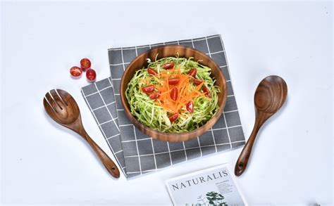 Myuanxi Cm In Large Wooden Salad Bowl Purely Handmade Acacia Wood