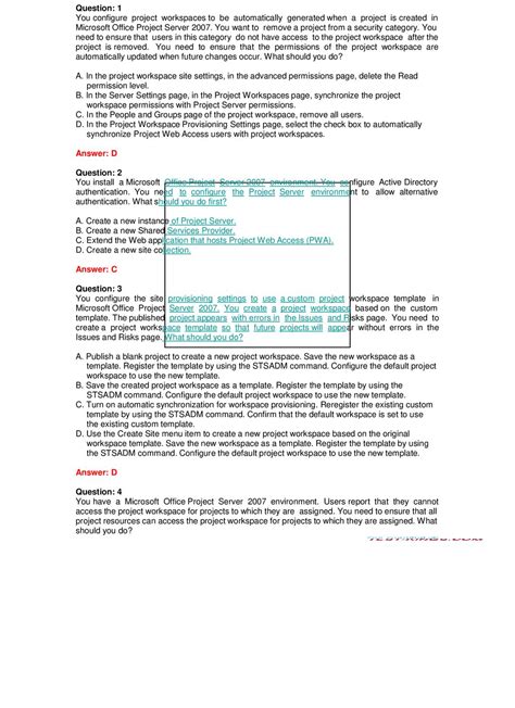 Microsoft TS Microsoft Office Project Server 2007 Configuring Ppt