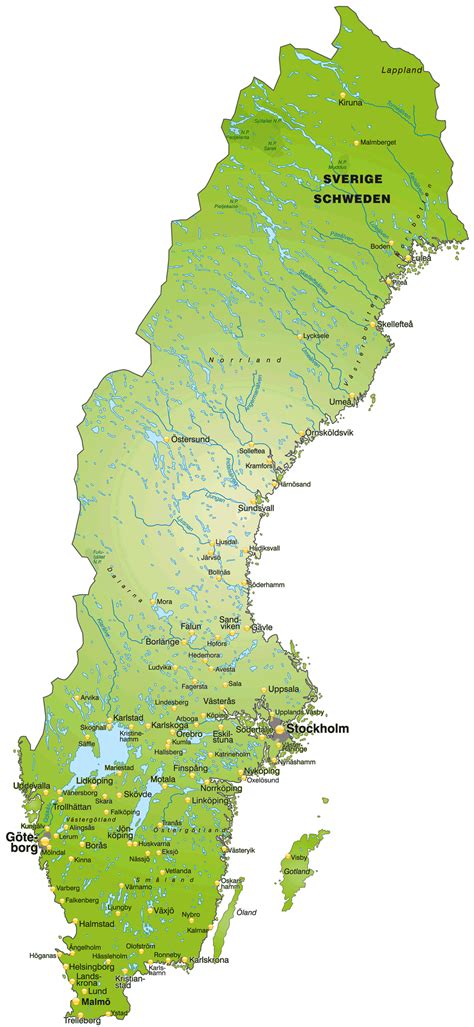 Sweden Map - Guide of the World