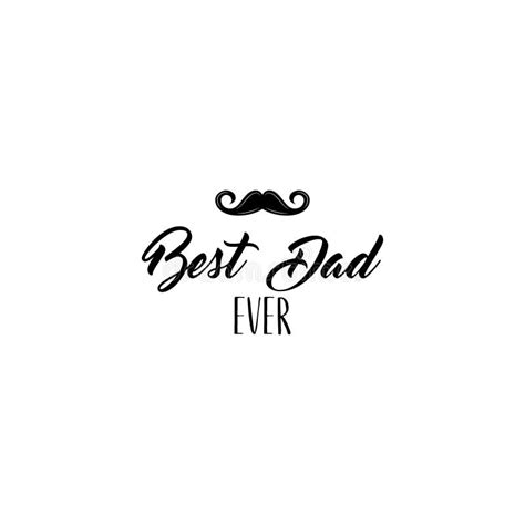 Happy Fathers Day Mustache Best Dad Ever Lettering Greeting Card