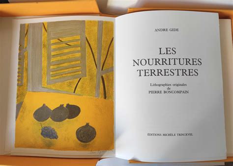 Les nourritures terrestres 1 lithographie signée by André GIDE et