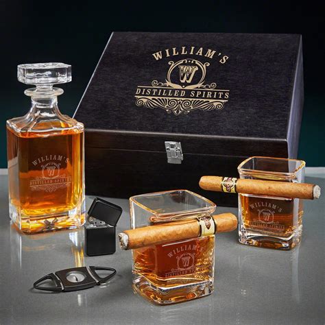 Carraway Personalized Carson Whiskey Decanter And Glasses Set Etsy