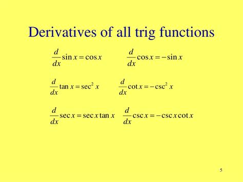 PPT - Derivatives of Trig functions PowerPoint Presentation, free ...