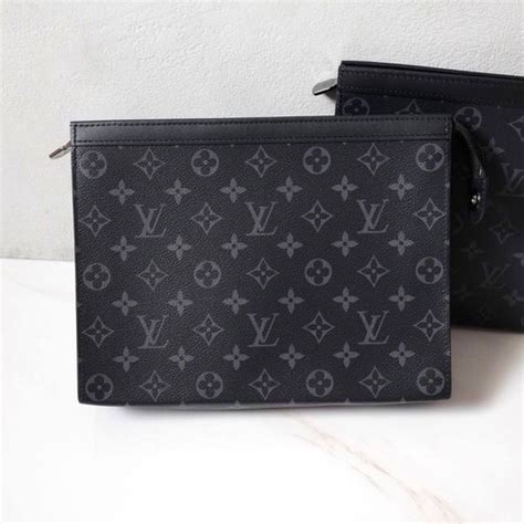 Jual Louis Vuitton LV Voyage MM Pochette Clutch Pouch Monogram Eclipse