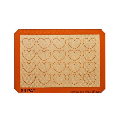 20 Heart Half Size Baking Mat Limited Edition Silpat Everything