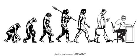 Theory Evolution Man Human Development Monkey Stock Vector (Royalty ...