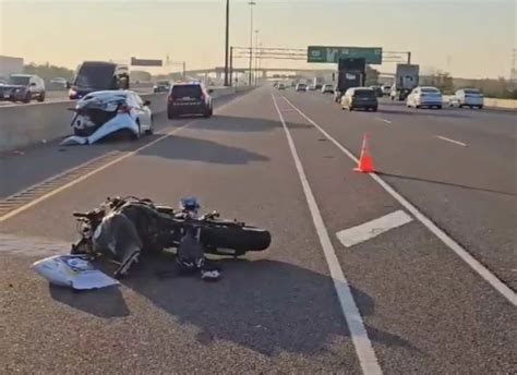 Video Motorcycle Crash Sends One To Hospital Driver From Brampton Faces Careless Driving