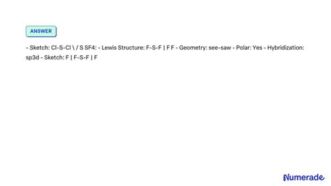 SOLVED: For each compound, draw an appropriate Lewis Structure, determine the geometry using ...