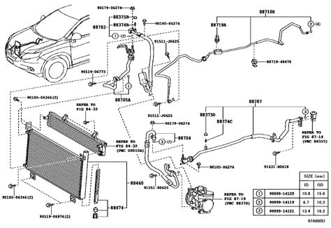 Heating Air Conditioning Cooler Piping For Lexus Rx H Al