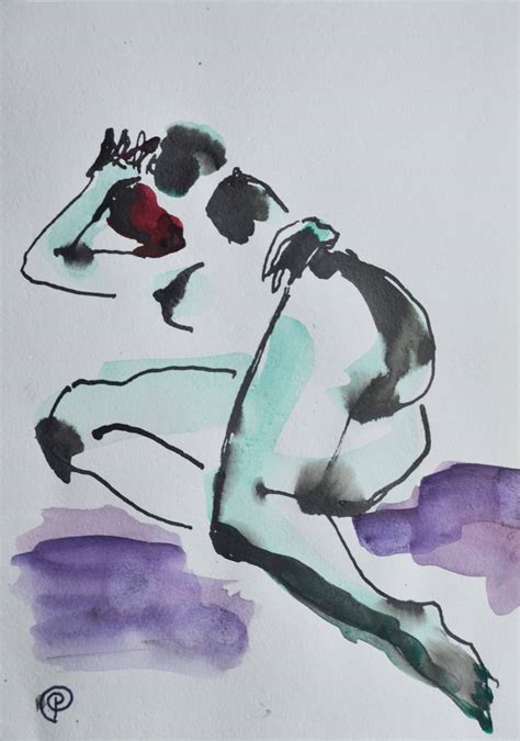 Nude Watercolor Painting By Margarita Felis Saatchi Art