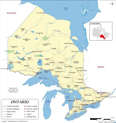 Ontario Maps Facts World Atlas Off