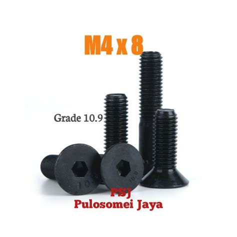 Jual Baut JF L Baja M4 X 8 Baut Verseng Baja M4 X 8 Grade 10 9