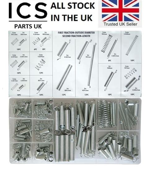 spring set extended compression expansion tension springs pc coil