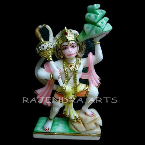 Rajendra Art S White Marble Standing Hanuman Ji Statues For Worship