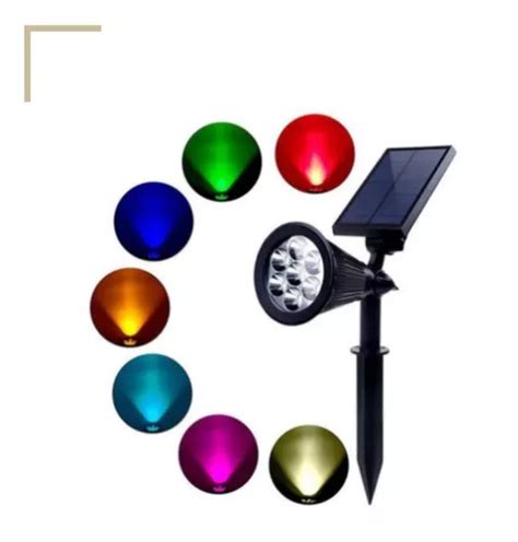 Lumin Ria Espeto Solar Jardim Spot Grama Ilumina O Led Rgb Frete Gr Tis