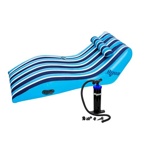 Aqua Cushioned Comfort Lounge Chair Pool Float