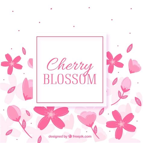 Free Vector Sakura Background In Flat Design