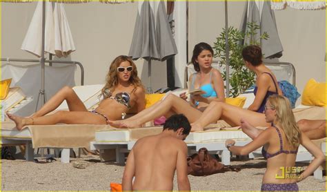 Selena Gomez Blue Bikini Beach Day Selena Gomez