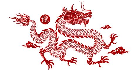 Traditional Red Chinese Dragon Vector Art At Vecteezy