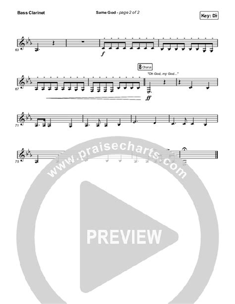 Same God Choral Anthem SATB Bass ClarinetSheet Music PDF Elevation