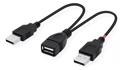 Cabo Extensor Usb Duplo 1 P 2 Portas Fêmeas Splitter Duplo Cor 2