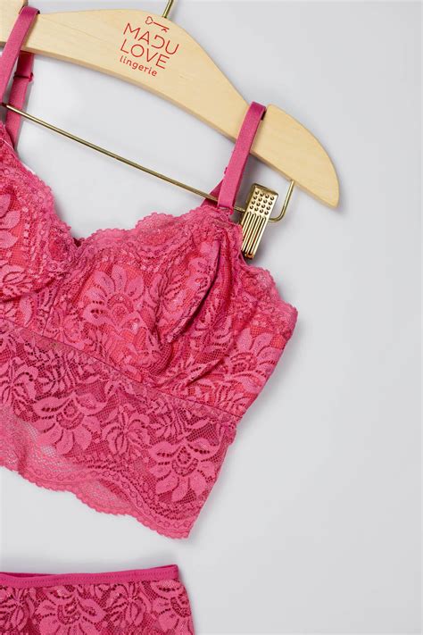 Conjunto Lingerie Sem Bojo Madu Love Duda Em Renda