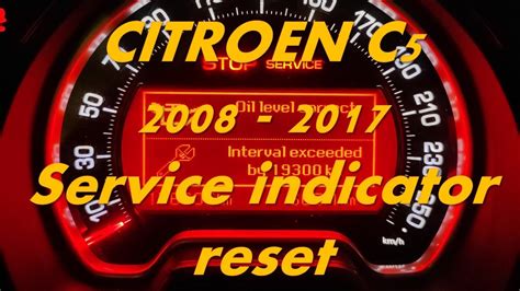 Citroen C How To Reset Service Indicator How To Reset