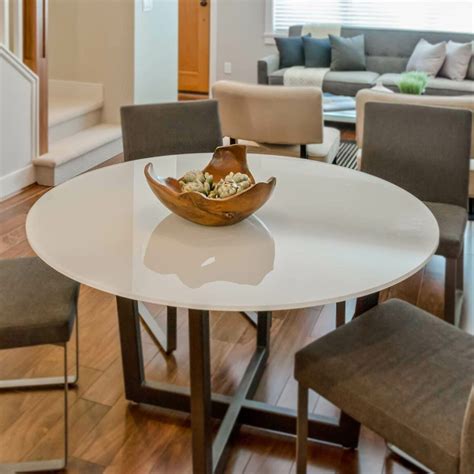 Frosted Glass Dining Room Table