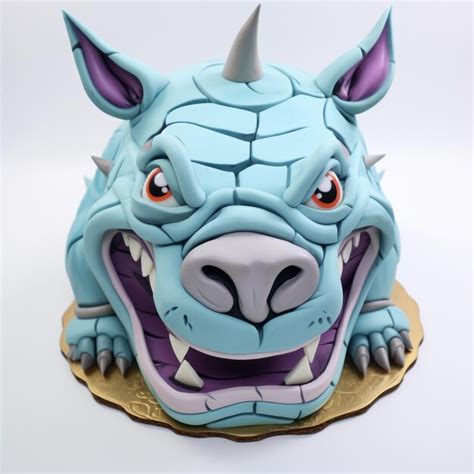 Premium Photo Dragon Cake A Cartoon Realism Masterpiece With