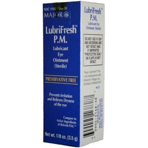 Buy 3 Pack Lubrifresh Pm Sterile Lubricant Eye Ointment 3 X 35 Gm