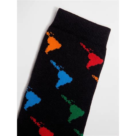 Meia Mapinhas Preta Fuerza Latina