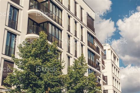 Modern Apartments Exterior In Vintage Colors Stock Photo Download