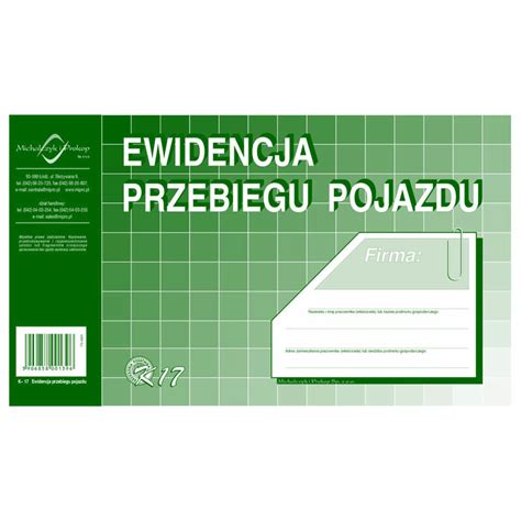 Ewidencja Przebiegu Pojazdu VAT Typograf A5