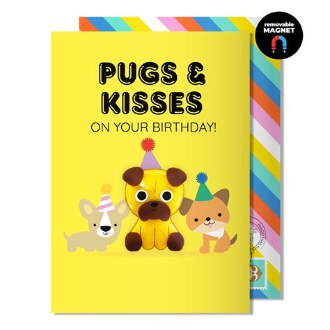 Pugs Birthday Magnet Card Bookazine Hk