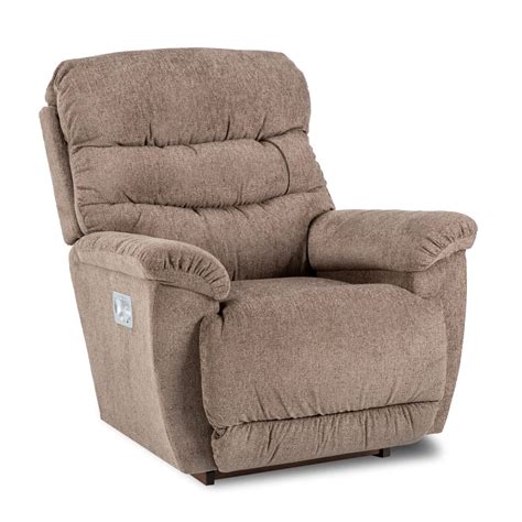 La Z Boy Joshua Mocha Power Rocker Recliner Wgandr Furniture