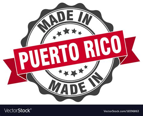 Made In Puerto Rico Round Seal Royalty Free Vector Image