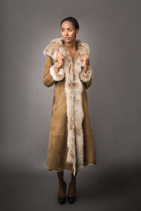 Full Length Hood Shearling Coat Trendy Fashion Boho Fashion Fashion