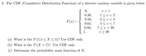 Use Cdf To Find Probability